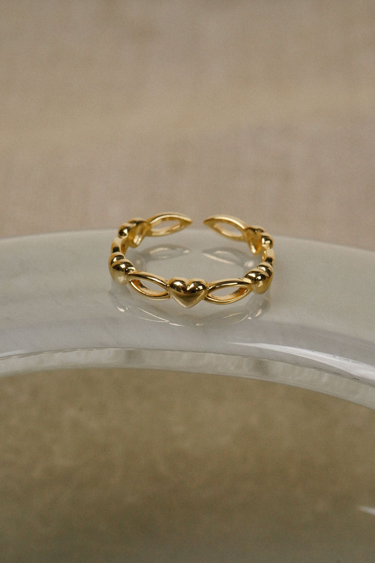 5g Weight Open Rings Classification 925 Sterling Silver Heart Shape Open Rings