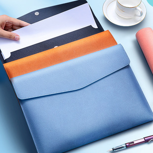 A4 Folder Custom Leather Business Multifunctional 4S Manager Folder Sales Talks about Single Document Bag Waterproof Folder