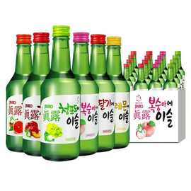 真露烧酒 韩国原装进口果味烧酒水果烧酒360*20瓶