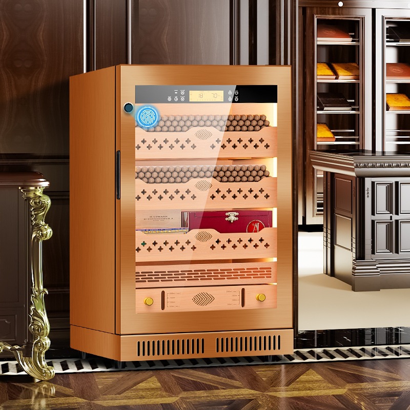 Qielong Cl-46C Cigar Cabinet with Intelligent Temperature and Humidity Control, Cedar Wood, Wifi, Ammonia Purification, Fingerprint Lock, and Compressor Cabinet
