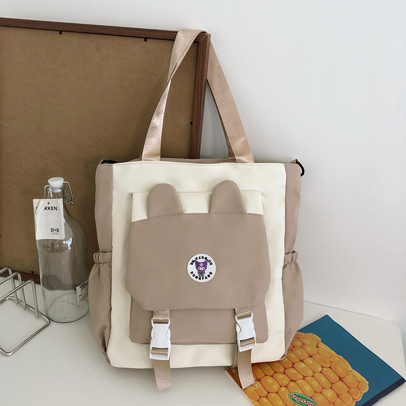 새로운 스타일 간단한 대용량 어깨 가방 부드러운 소녀 여성 핸드백 학생 교사 클래스 SCHOOLBAG 통근 토트 백