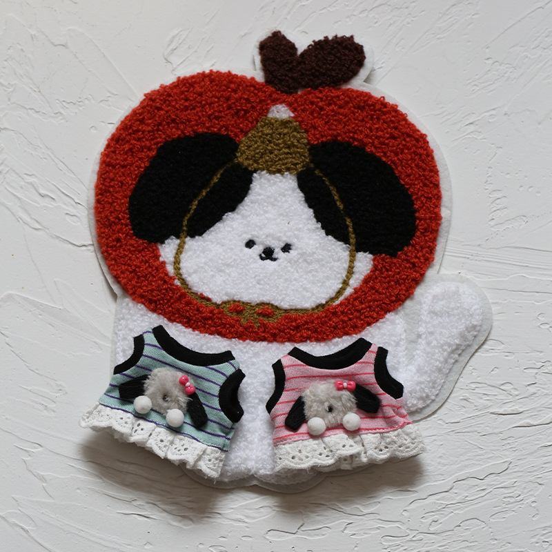 Y074 puppy T-shirt 12cm cotton doll clothes joint bear cute plush doll doll doll clothes can be changed