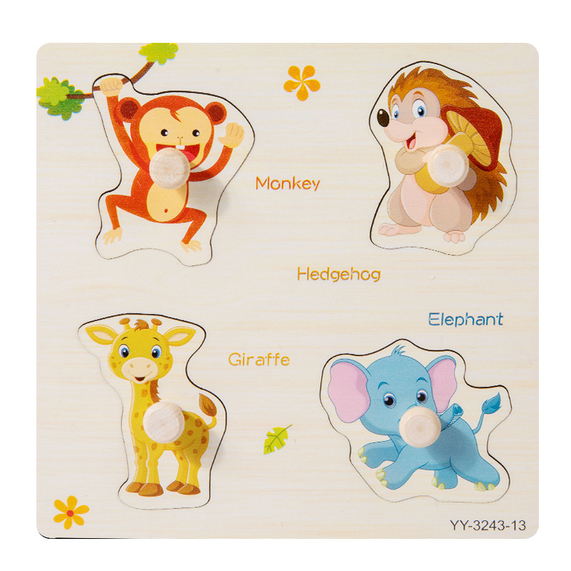 Bebé rompecabezas juego panel Montessori educación temprana mano tablero rompecabezas animal tráfico construcción bloques Niño 1-2 años viejo juguete