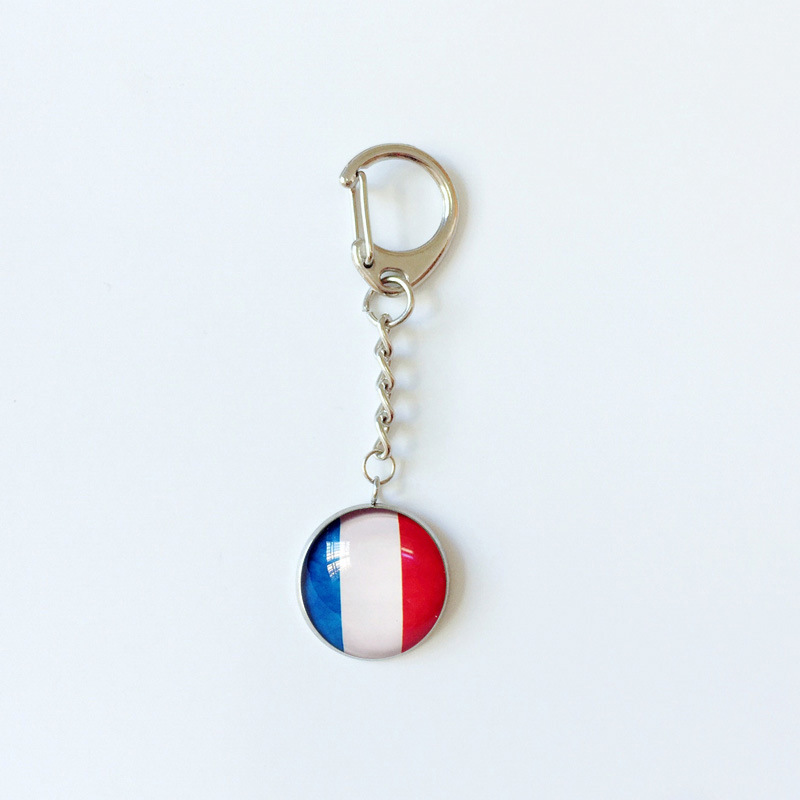 13g Weight Bag Pendant, Keychain Classification 1 Piece Quantity Holiday, Daily Occasion 316 Stainless Steel , Alloy Material National Flag Pattern Epoxy Design Simple Style Style 1 Piece Simple Style National Flag 316 Stainless Steel Alloy Epoxy Bag Pendant Keychain 22