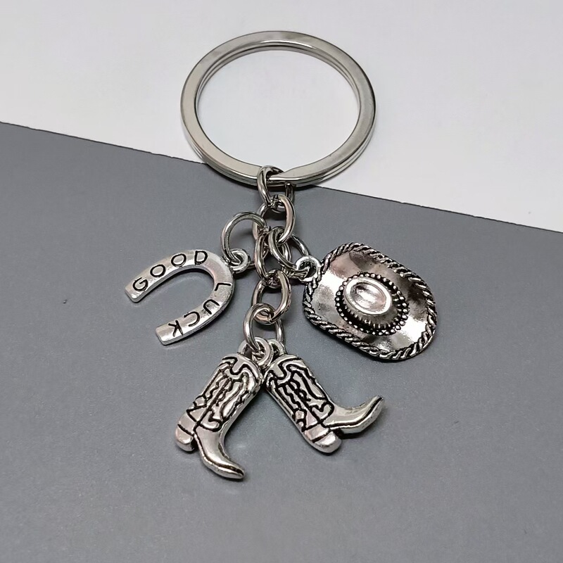 Amazon Specializes in Boots, Cowboy Hats, Horseshoes, Western Cowboys, Stylish, Retro, Cross-Border Keychains