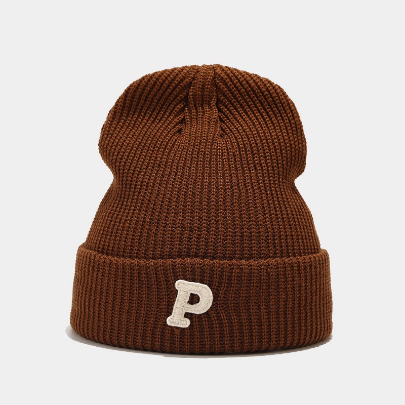 Korean version new loose big head circumference P letter knitted women, trendy stylish face, small woolen for autumn and_voghion.com