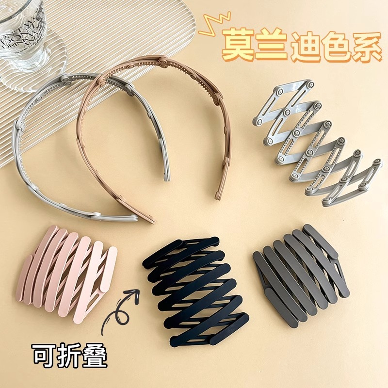 portátil retráctil plegable cabello con dientes antideslizante cabello de viaje lavado de cara cabello rotura especial cabello para mujer