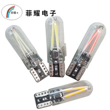 菲耀led车灯 汽车led灯丝t10 cob光源玻璃款 8-28v t10示宽灯