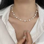 施华洛百搭s925碎银子锁骨链