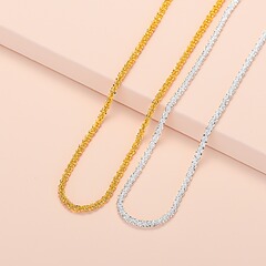 波光粼粼闪光链菜花链超仙小众百搭项链锁骨链细闪素链厂家直销