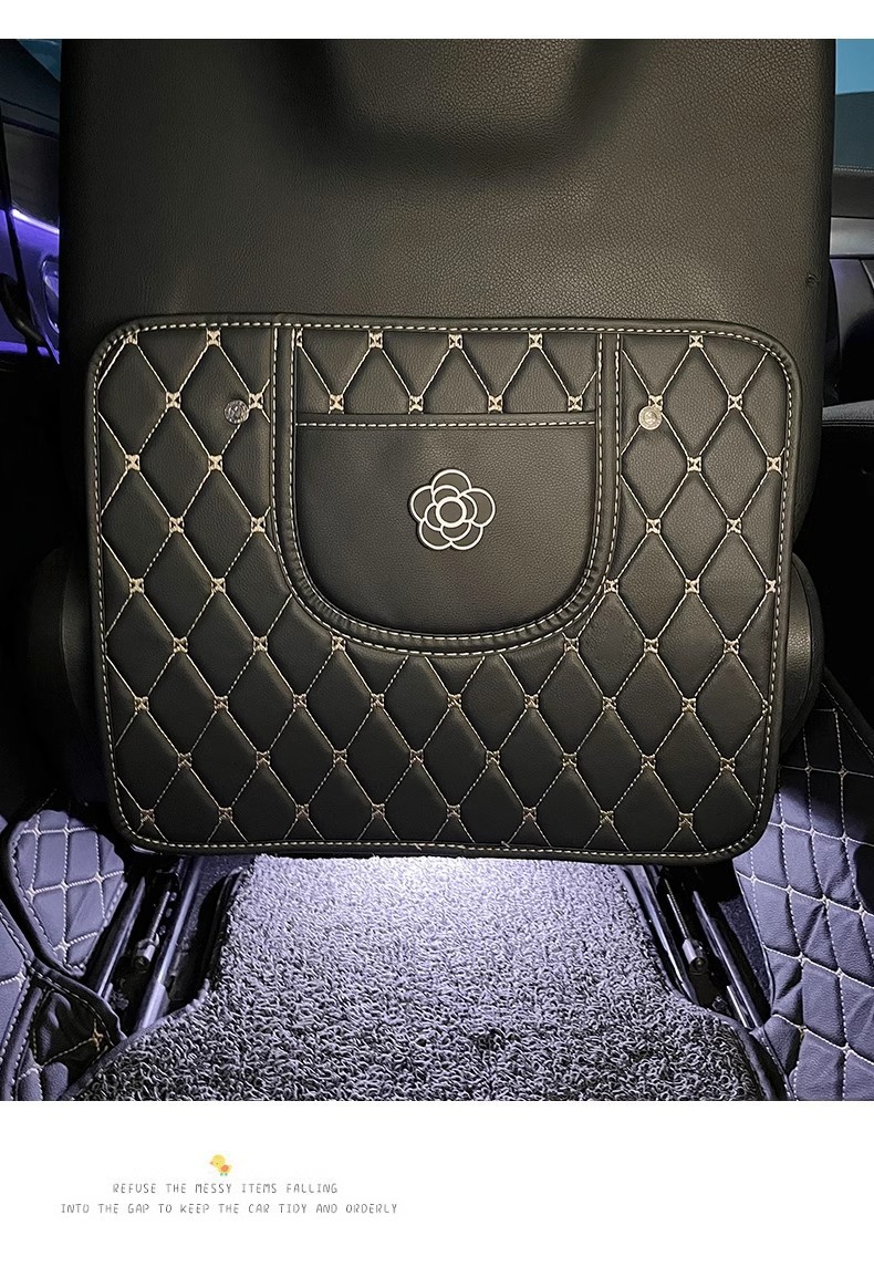 Car Anti-kick Pad, Rear Seat Storage, Cartoon Cute Car Kidsren's Protective Pad, Anti-dirty and Anti-wear Car Goodies