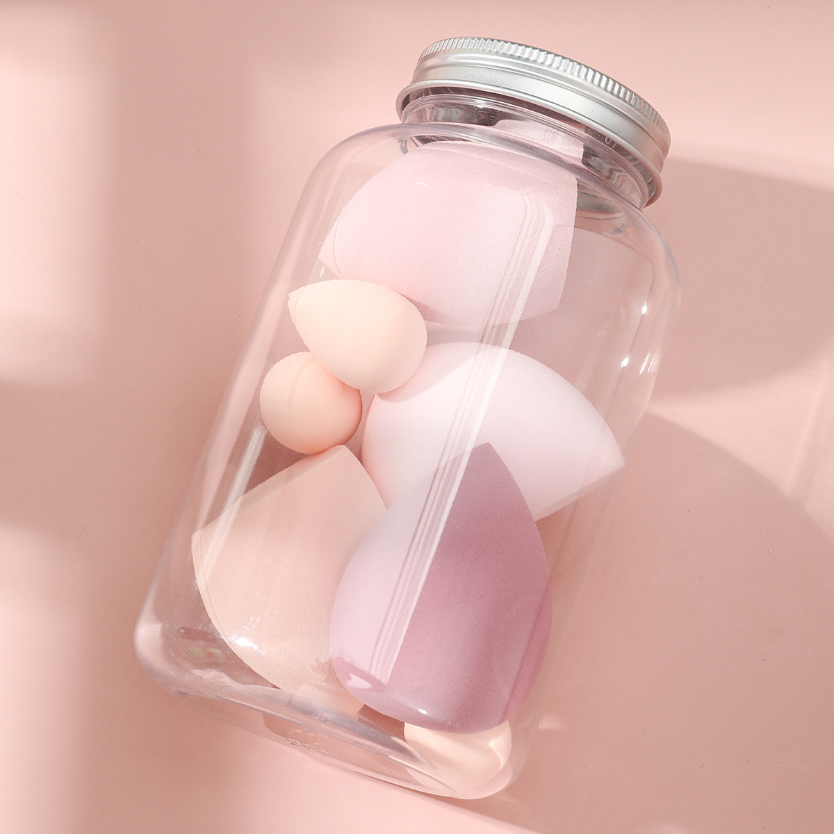 No coma polvo, no se atasque en polvo, huevo de belleza, maquillaje seco y húmedo, huevo de maquillaje de doble uso al por mayor, gotas de agua de calabaza, corte oblicuo, borla de polvo, herramienta de belleza