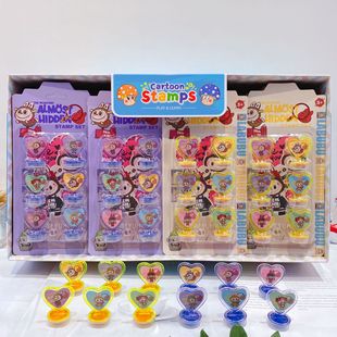 New Dabu Acrylic Cartoon Seal Set Cute Cartoon Handbook Seal Primary School Student Kindergarten Gift