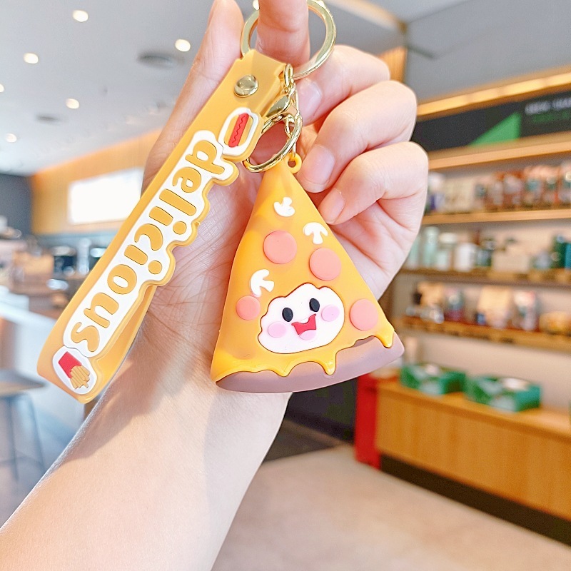 国境を越えたハンバーガーフライドポテトのキーホルダークリエイティブな個性的な人形カップルのかばんストラップのキーホルダープレゼント|undefined
