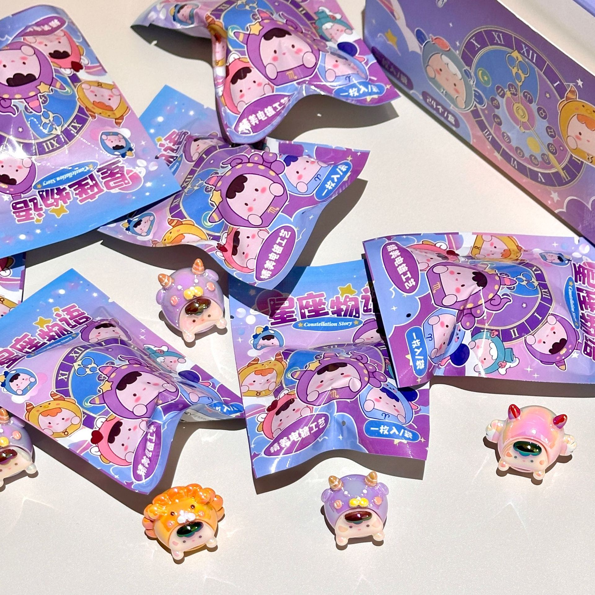 12 constelaciones lindas muñecas de dibujos animados muñecas sorpresa bolsas ciegas regalos hechos a mano para niños regalos