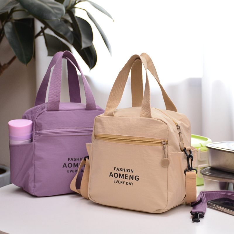 New Fashionable Dopamine Student Insulated Lunch Box Bag Children's Lunch Bag Shoulder Crossbody Meal Bag for Work with Lunch Bag