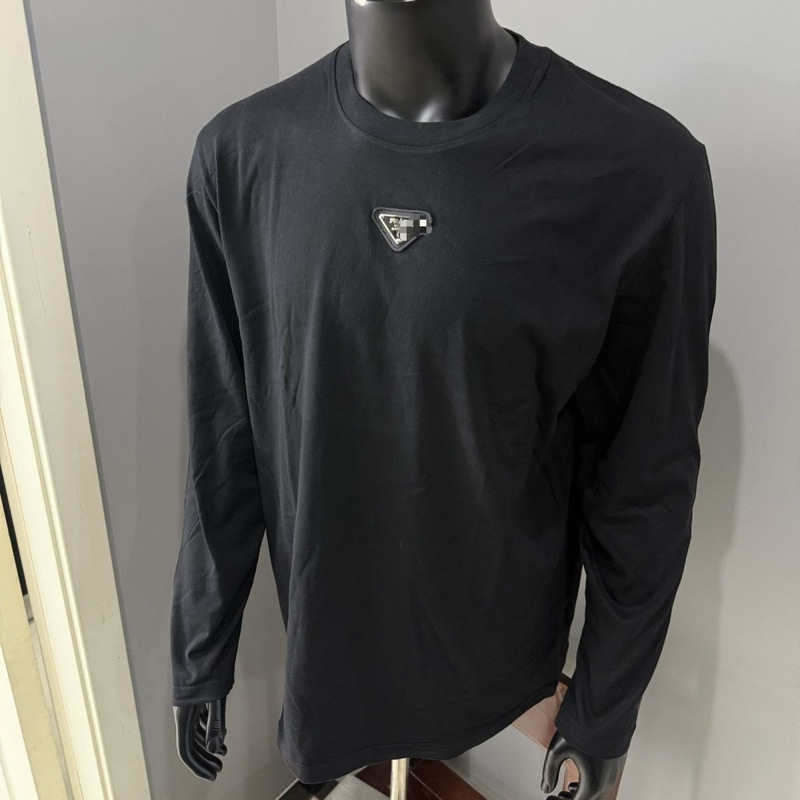Triangular Metal 280g High-Quality Lettered Fashion Brand Long-Sleeve Crew Neck Unisex Casual T-Shirt Base Layer Triangular Metal 280g High-Quality Lettered Fashion Brand Long-Sleeve Crew Neck Unisex Casual T-Shirt Base Layer