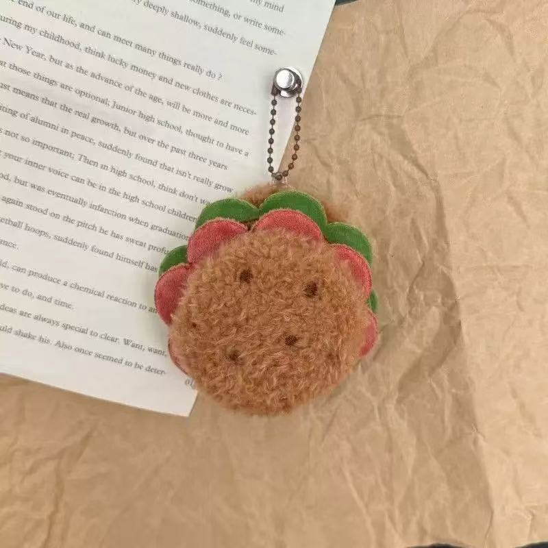 可爱毛绒仿真蛋糕钥匙链ins少女钥匙扣挂件学生闺蜜包包挂饰礼物|undefined