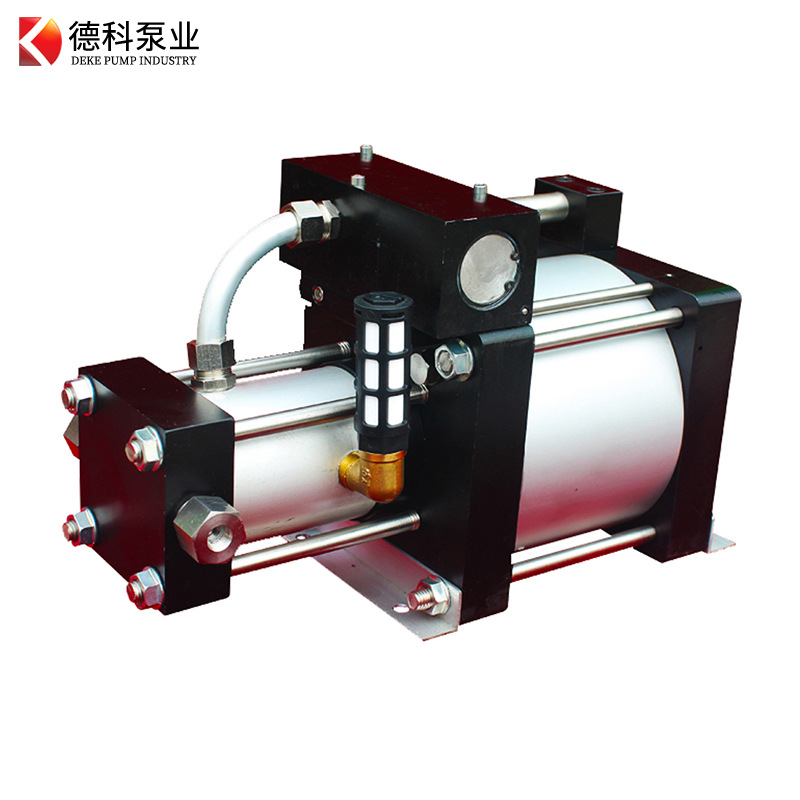 德科气动驱动增压泵密闭性检测设备流量可调控电脑控制输出耐高压