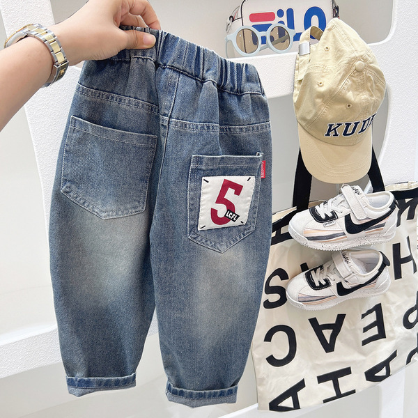 Children's autumn jeans for boys