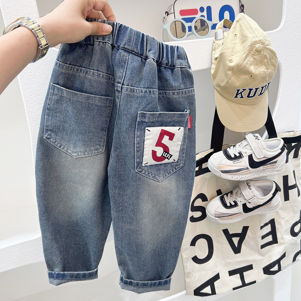 Children's autumn jeans for boys