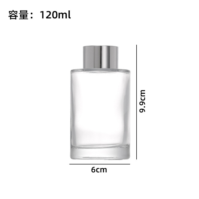 透明圆形玻璃香薰瓶50ml100ml无火香薰瓶精油会发扩香瓶装饰摆件|undefined