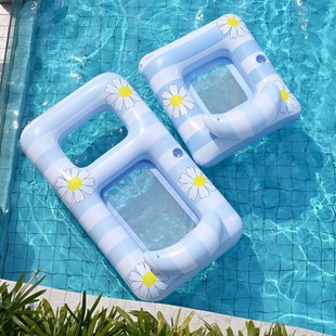 Swimming Floating Bed Floating Ring Water Inflatable Floating Row Adult Ladies Water Toy Floating Chair Adult Swimming Ring Bed Lounge Chair