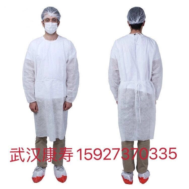 一次性PP隔离衣无纺布sms透气淋膜手术罩衣防尘工作服 现货批发