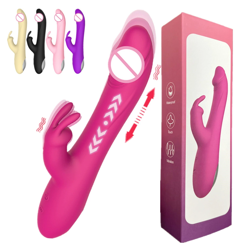 Производители товаров для взрослых Оптовая зарядка двойной G Spot кролик Вибрация Массажная палка женский Телескопический вибратор Amazon