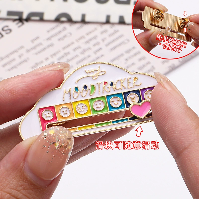 Эмоцион brooch, творческая аксессуар, батарея, значок