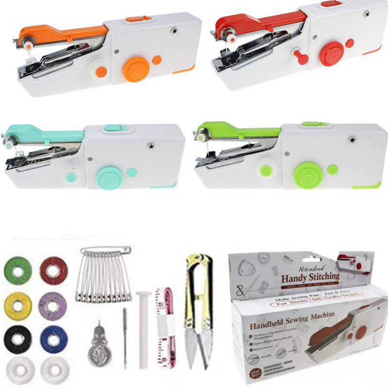 Nuevo Plus accesorios mano puntada eléctrica máquina de coser traje portátil mini máquina de coser