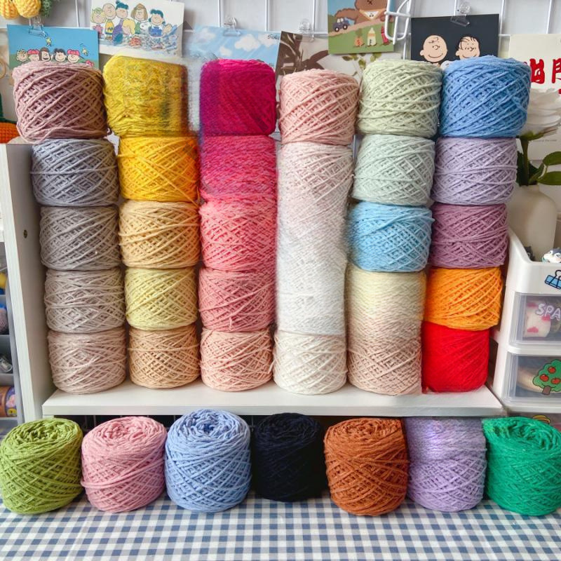 2mm哑光小绒仔细冰条玩偶专用线平替迷你仔编织diy毛线