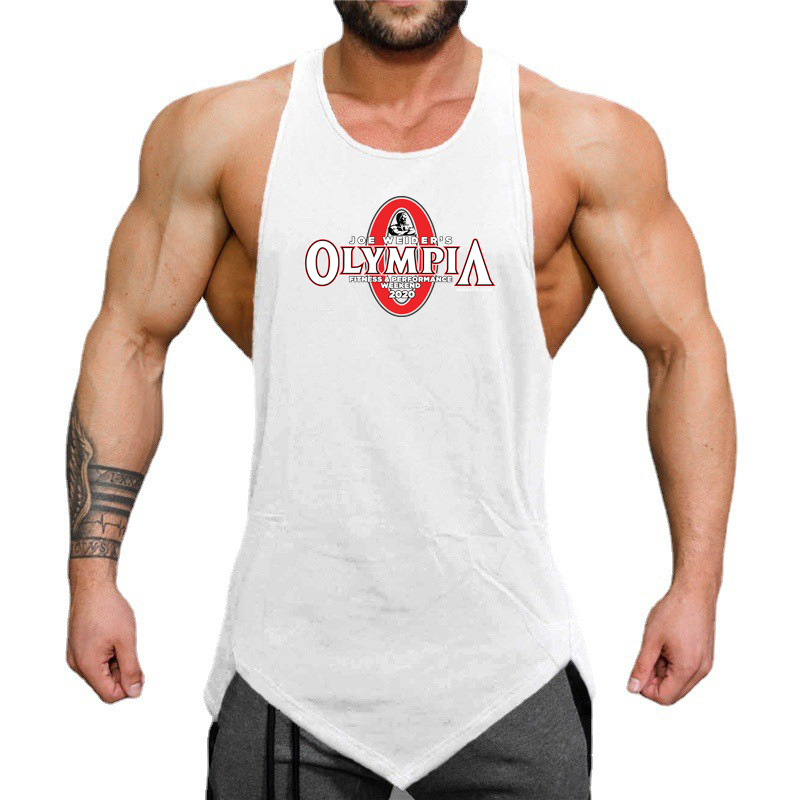 Hombres de fitness casual camiseta sin mangas culturismo entrenamiento muscular chaleco Verano de secado rápido transpirable deportes correr ropa