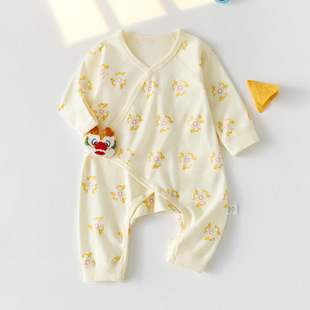 Baby's Pure Cotton Jumpsuit Baby's Four Seasons Harbin Clothes Spring and Autumn Chinese Wind Dragon Long Sleeve Climbing Clothes for Boys and Girls