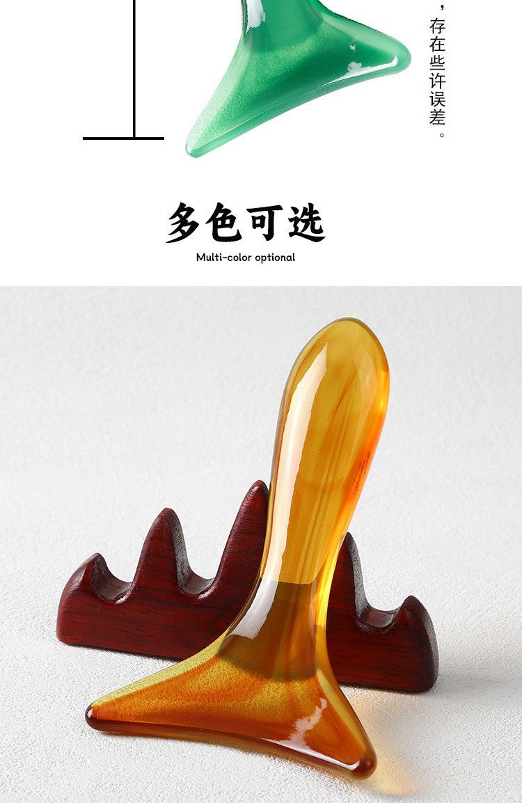 Gua Sha Scraping Tool Curved Resin Massage Board for Neck Back Full Body Manual Use in use