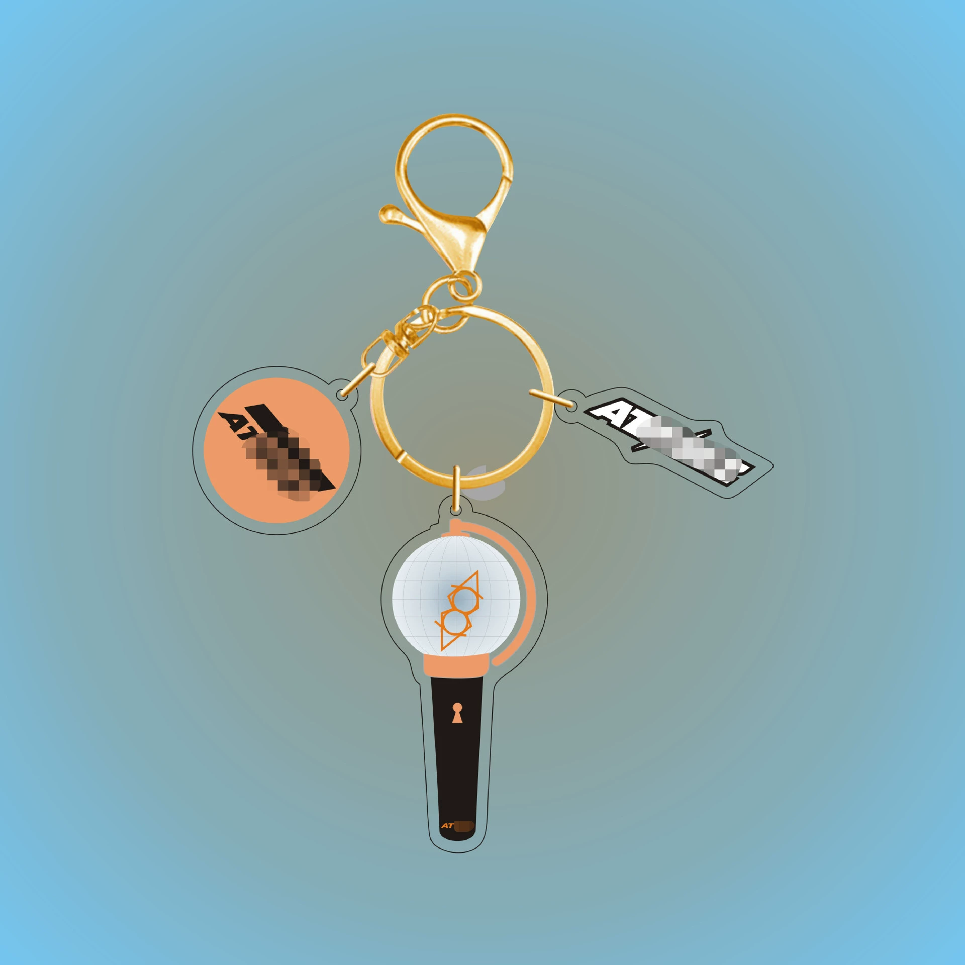 ATeez Newjeans TS Ive TNT акриловый брелок Aid Creative Lantern Creative Three -piece Set Trade
