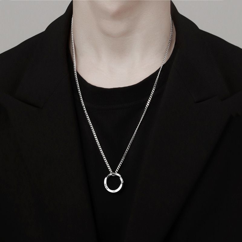 Collar Mobius, estilo de moda masculino, estilo de diseño, nicho, collar masculino de alto nivel.