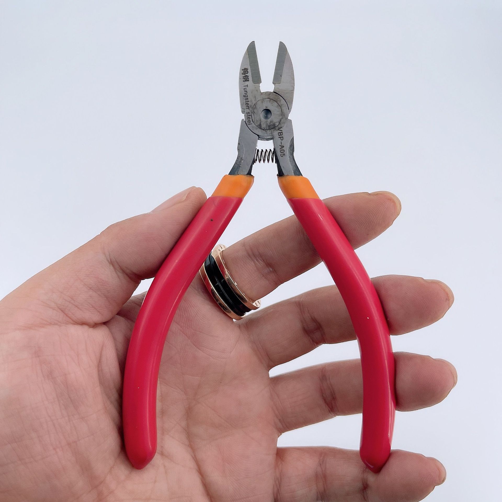 修表工具 修剪把芯把杆专用钳 把芯钳 钨钢斜口钳 5寸 加硬钳口