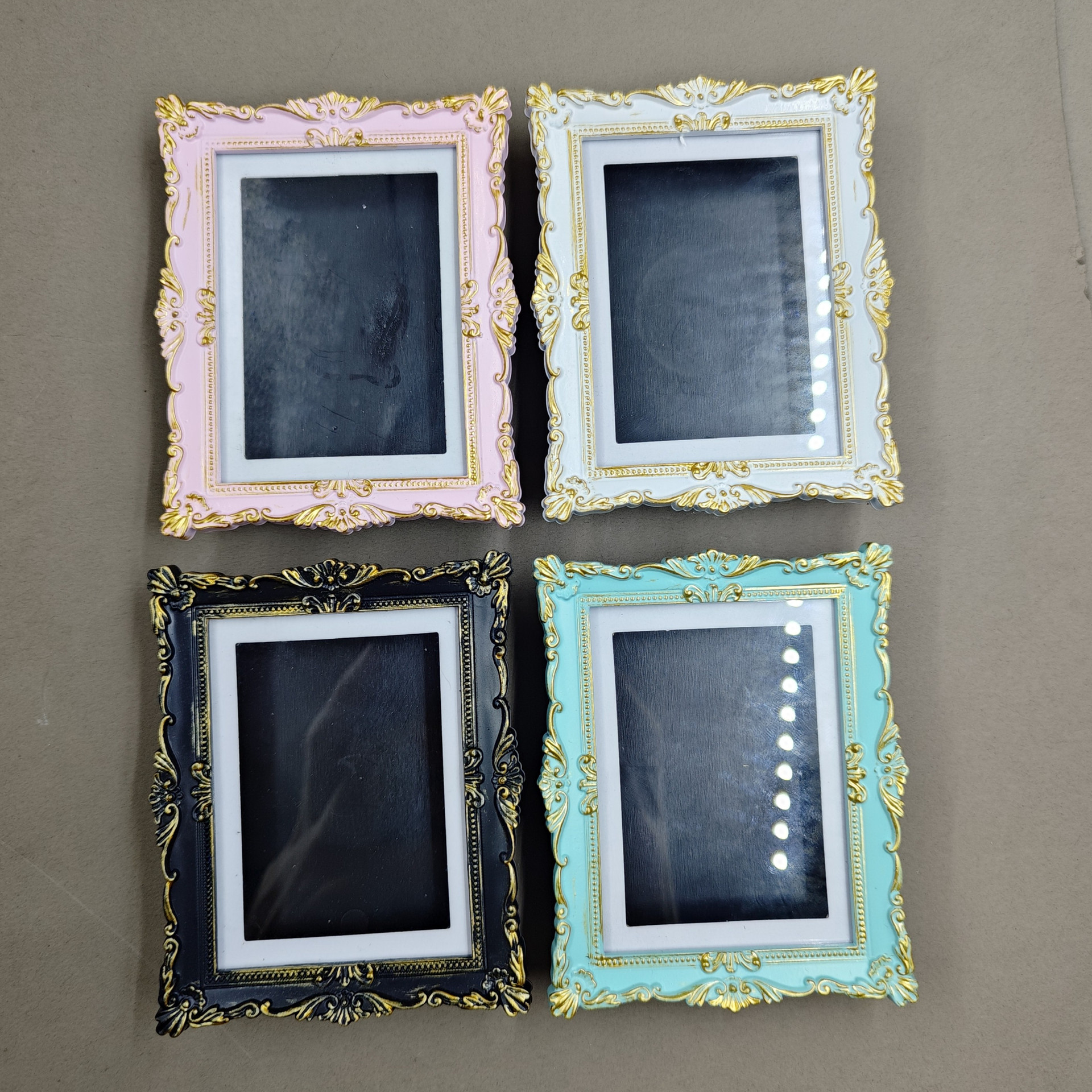 厂家批发经典爆款欧美式复古浮雕高颜值塑料中空相框两用