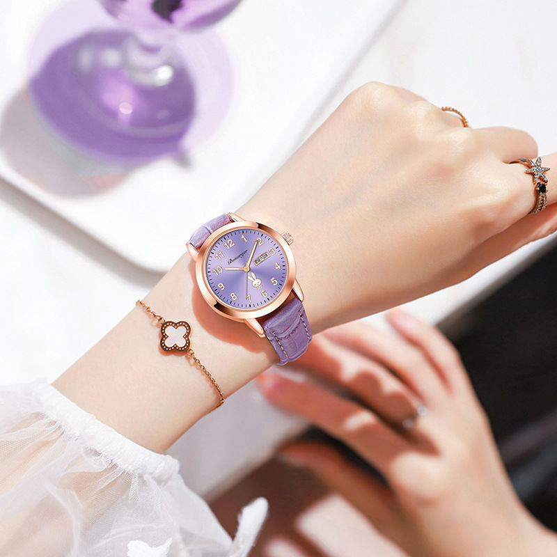 Dual Calendar Women's Watch Fully Automatic Mechanical Junior High School Student Waterproof Watch Famous Brand New Rabbit Waterproof Luminous