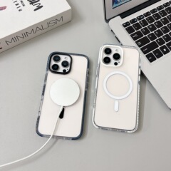 Apple 16pro 高透明 TPE 2 色ケース Apple 11 磁気落下防止保護ケース 2.0 厚さの保護ケースに適しています。