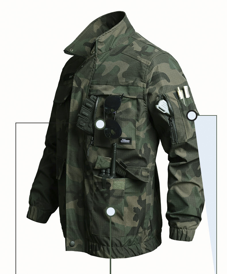 ​Tactical Camouflage Uniform Set - Durable Military Workwear For Men, Outdoor Training & Field Operations (Multiple Colors & Sizes Available)​_voghion.com
