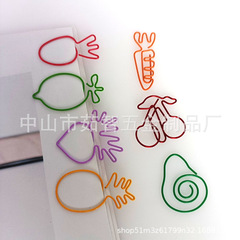 New Fruit-shaped Creative Shaped Fasteners Cartoon Fasteners Colored Clips Irregular Shaped Fasteners Wholesale