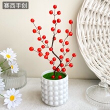 赛西水晶仿真盆栽手工成品发财树摆件中式家居软装批发装饰L52