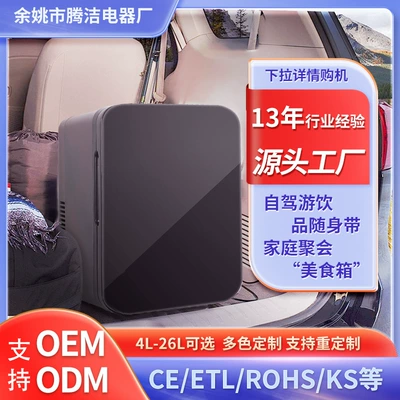 6L Glass Door Car Refrigerator Soyuducular