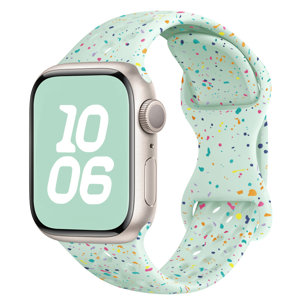 Aplicable para AppleWatch Apple Watch iWatch9ultraSE Butterfly agujero agujero agujero colorido pulsera de pulsera
