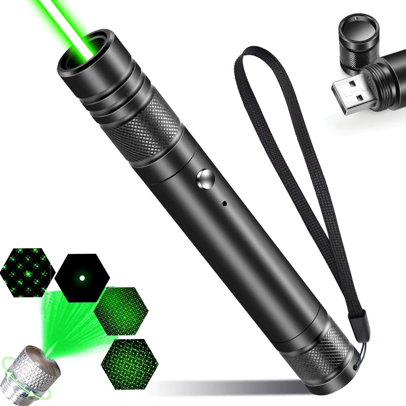 Супер дальнего действия лазерный инфракрасный индикатор, ручка с зеленым светом, песочная ручка, перезаряжаемый лазерный фонарик со звездным небом