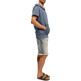 Cross-border Amazon new men's pullover sports leisure European and American sleeveless men's hooded vest loose short-sleeved waistcoat