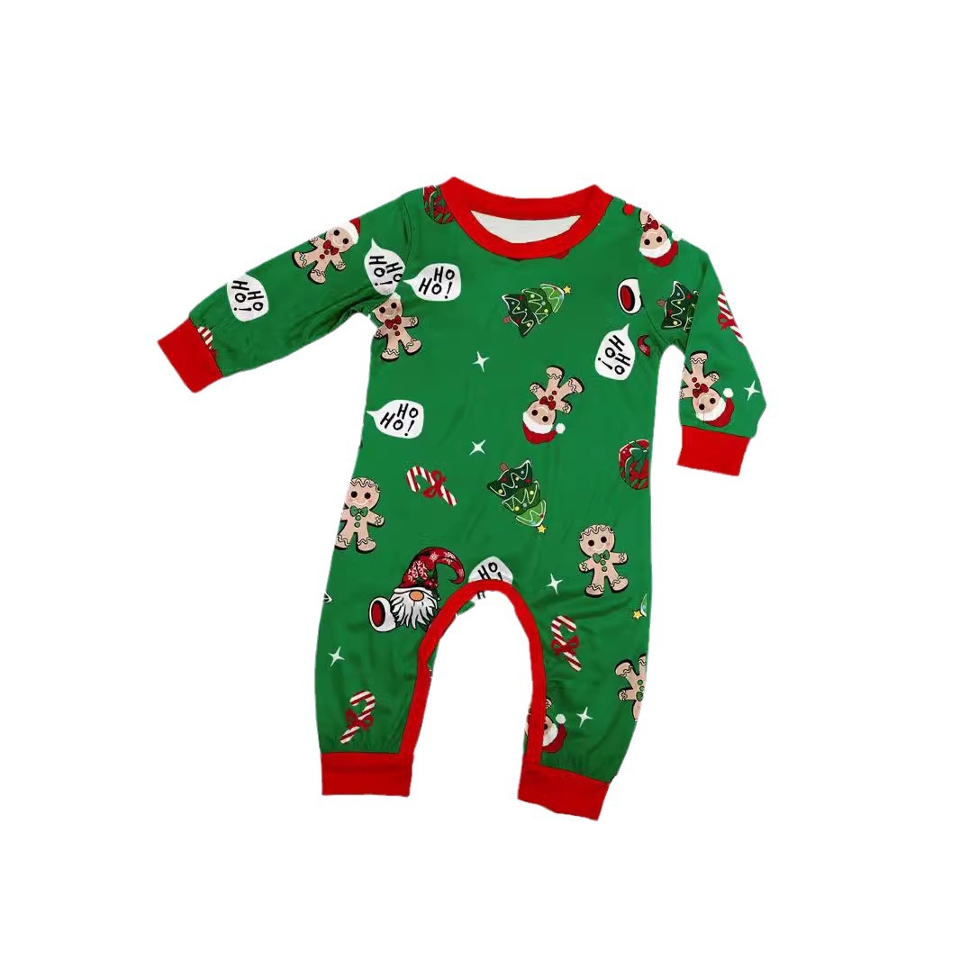 Kerstmis Kerstman brief peperkoek man Kerstmis familie pak bedrukte homewear_voghion.com