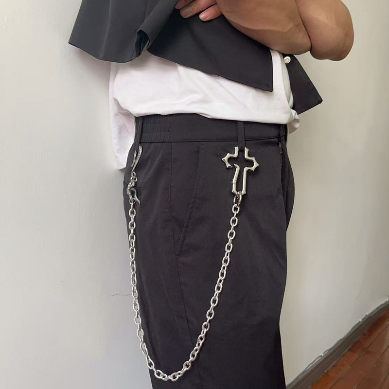 cleanfit金属c珍珠裤链男女y2k朋克嘻哈美式高街复古个性腰链配饰|undefined